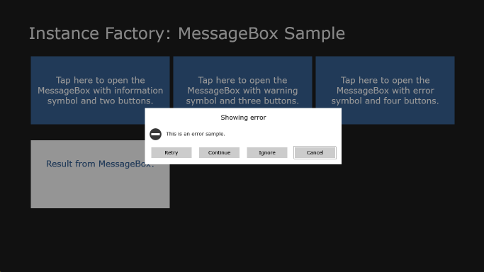 Error MessageBox