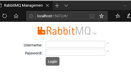 RabbitMQ Login Page